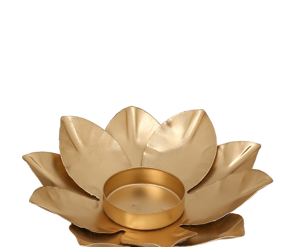 Lotus Metal Votive Candle Holder